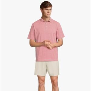 Vineyard Vines Men's Heathered Winstead Sankaty Polo Red White Stripes XXL